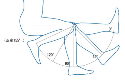 可動域（膝）。